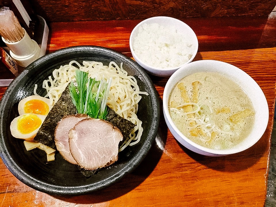 Bowl of ramen and rice in Japan